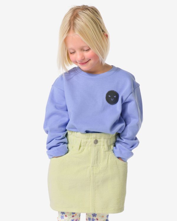 HEMA Kinder Sweattop Gezichtje Paars (paars)